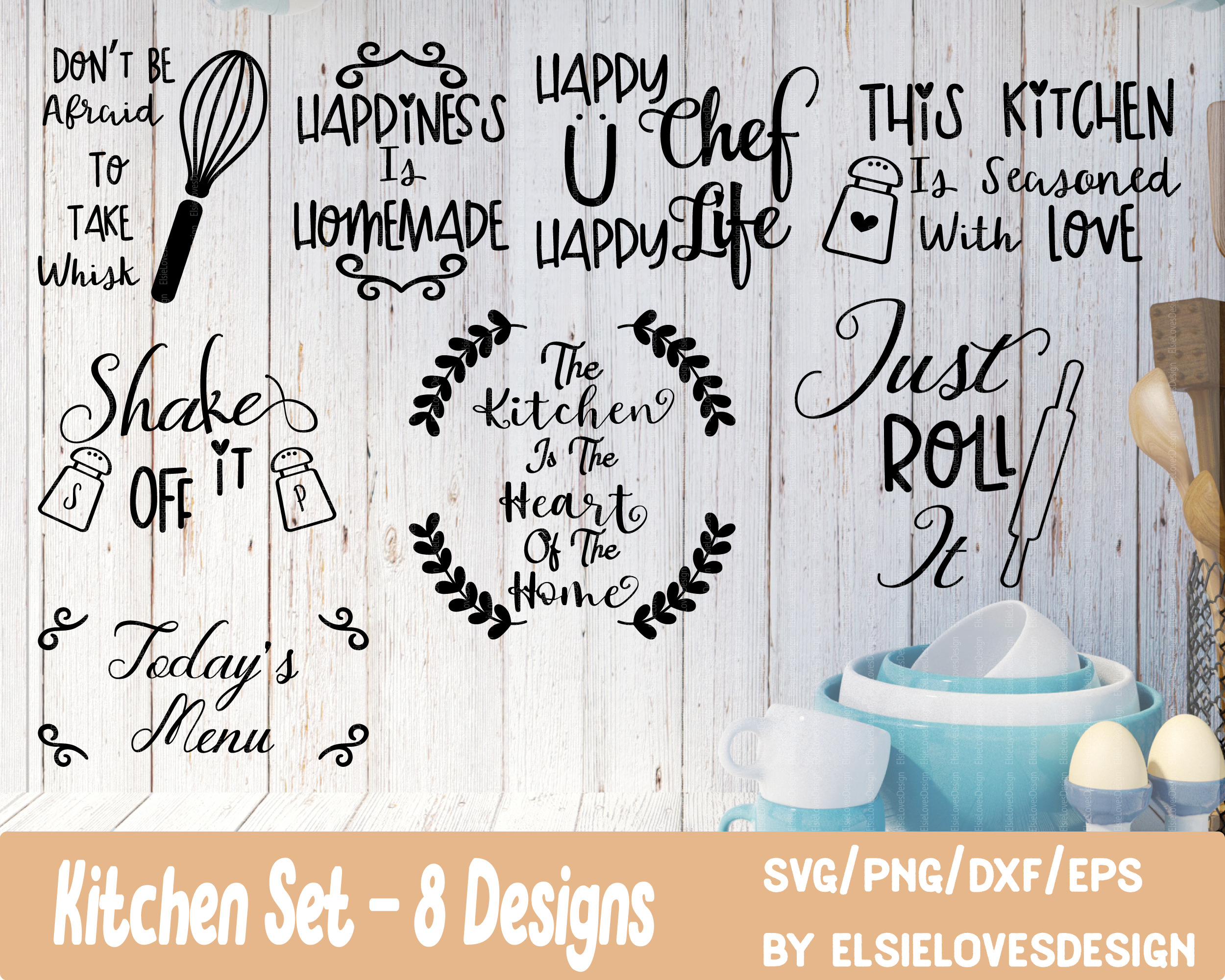 Download Kitchen SVG Bundle By ElsieLovesDesign | TheHungryJPEG.com