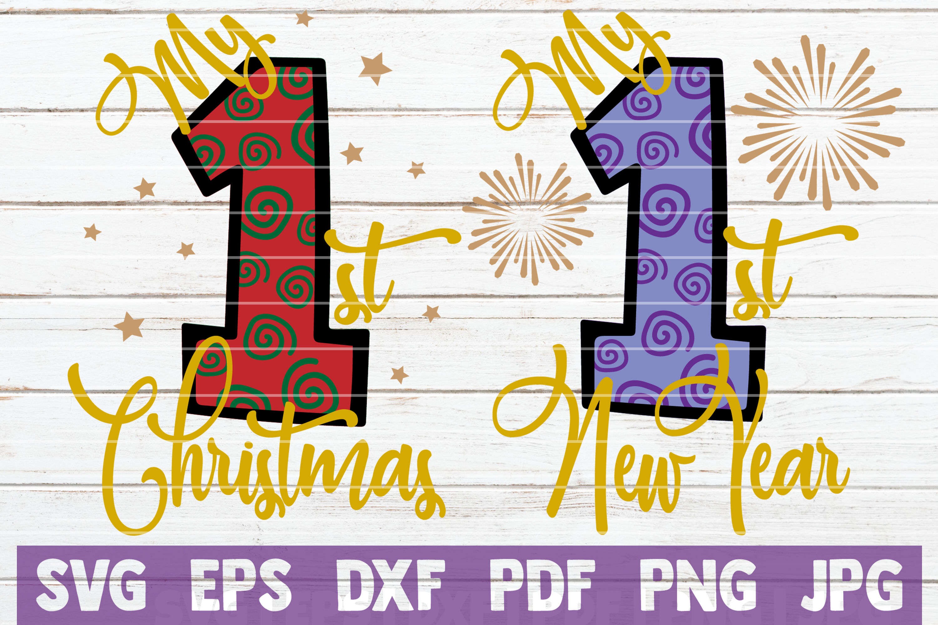 My First Christmas New Year Svg Cut Files By Mintymarshmallows Thehungryjpeg Com