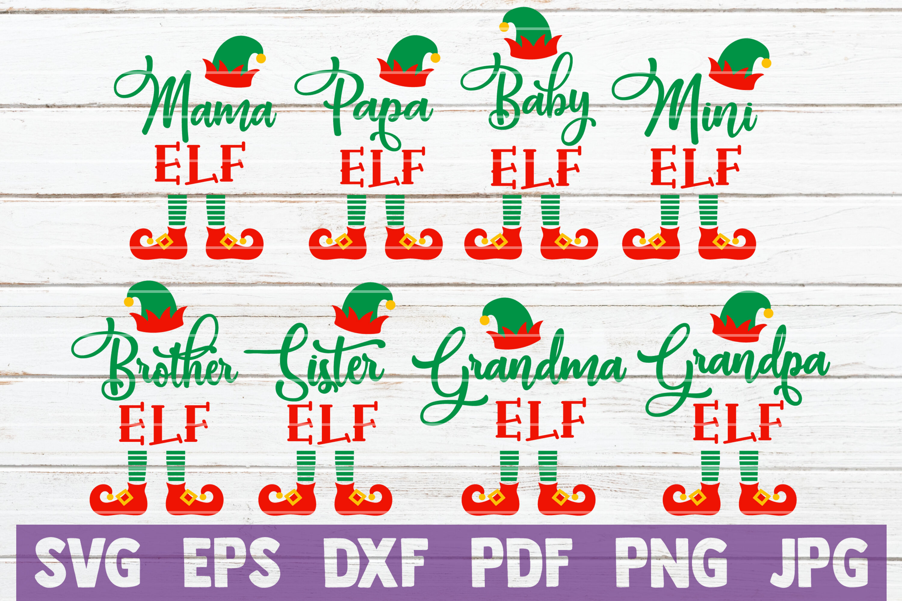 Download Elf Family Bundle Svg Cut Files By Mintymarshmallows Thehungryjpeg Com