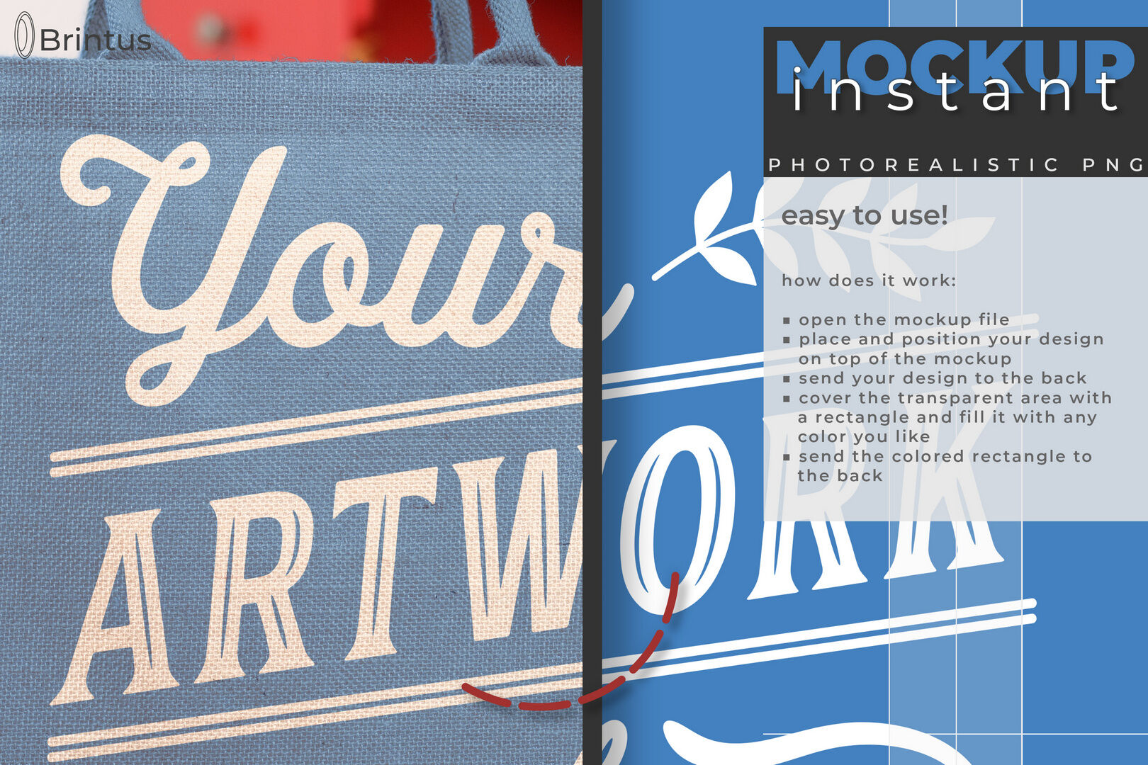 Download Instant mockup Burlap shopping-bag, tote bag mock-up, jute ...