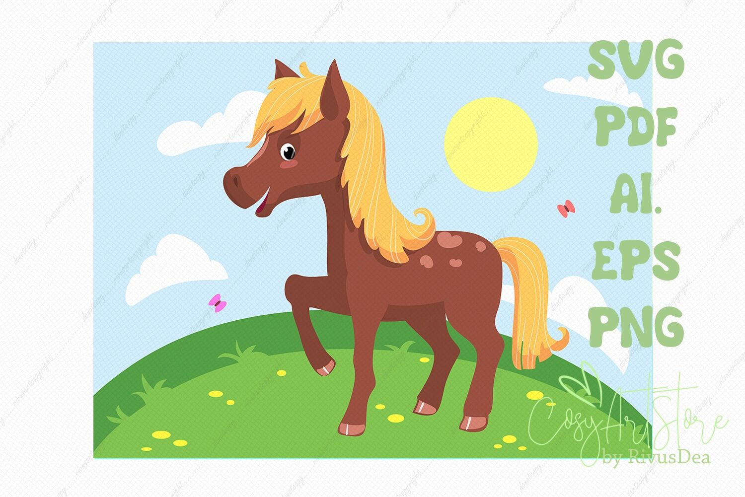 Download Horse Svg Download Baby Horse Png Illustration Cute Baby Animal Cut By Rivus Art Thehungryjpeg Com