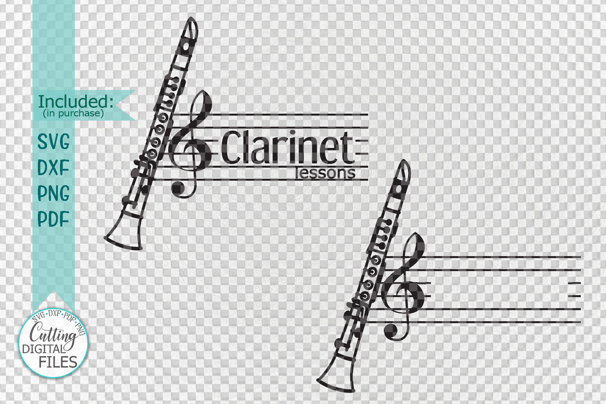 Download Clarinet Classes Split Monogram For Name Logotype Svg Cut By Kartcreation Thehungryjpeg Com