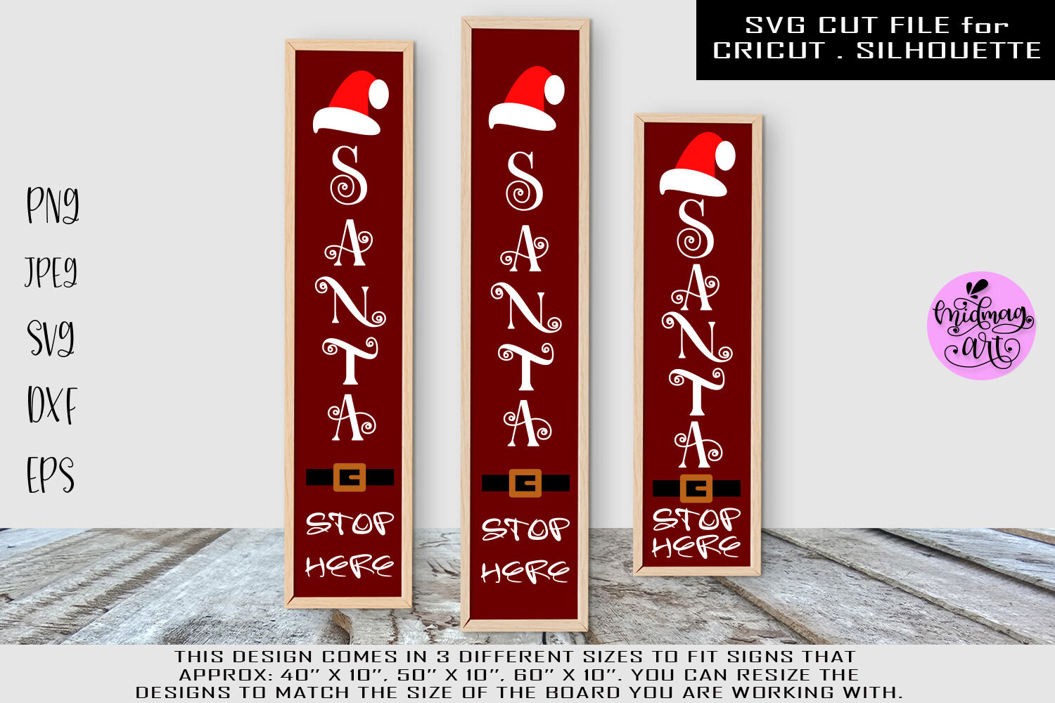 Download Santa Stop Here Svg Santa Porch Sign Svg Christmas Porch Sign Svg By Midmagart Thehungryjpeg Com