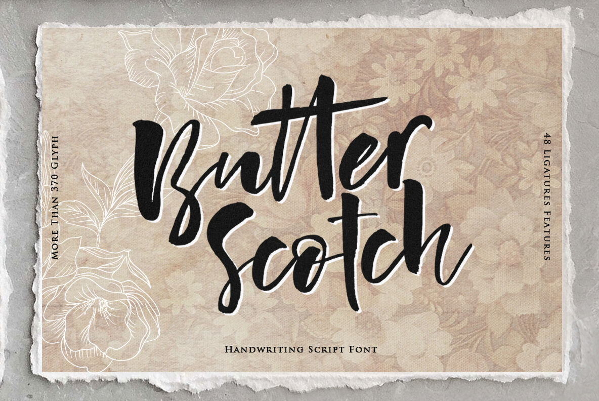 Butter Scotch Script Font By I Do Not Sleep Thehungryjpeg Com