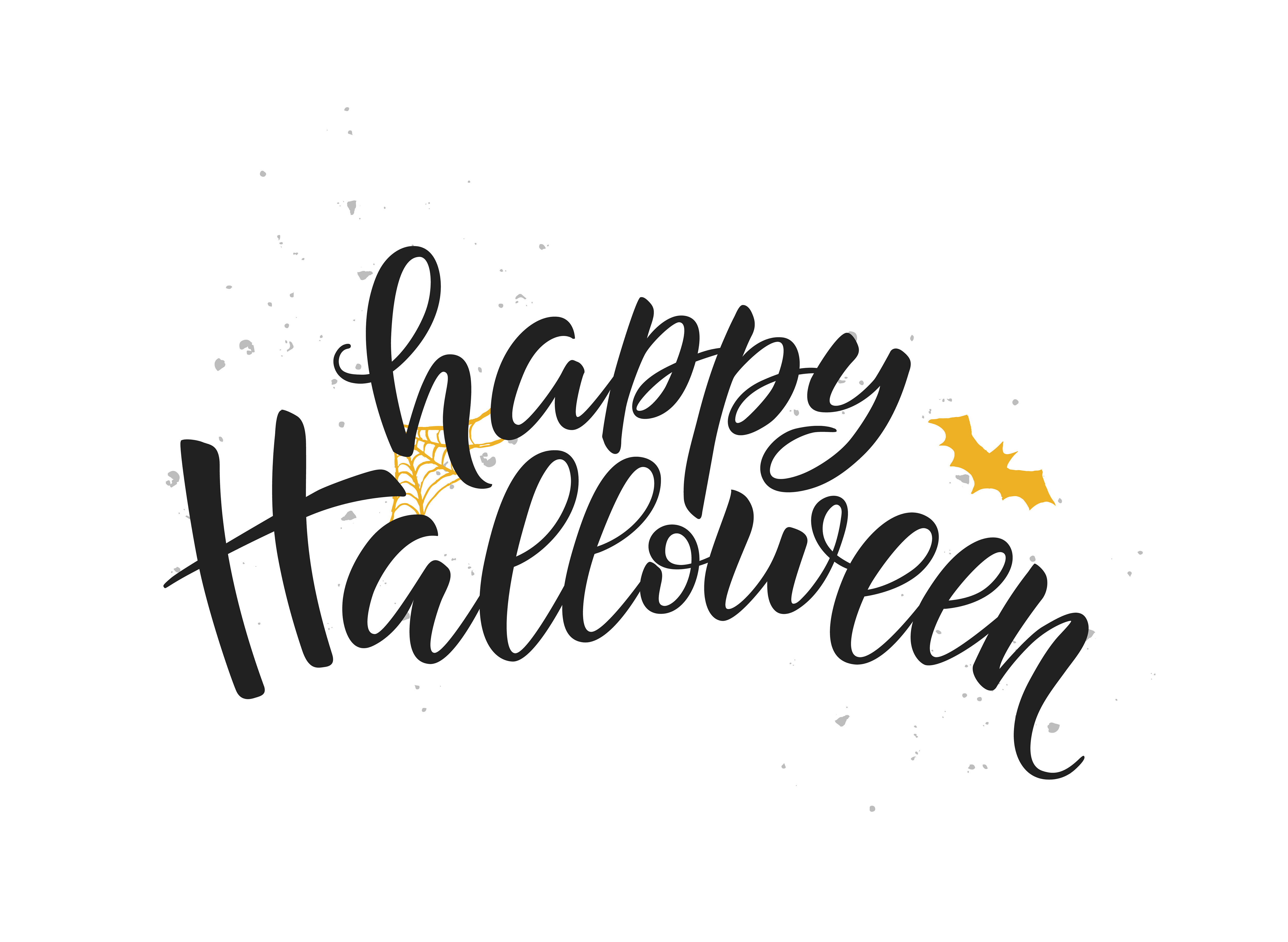 Happy Halloween Calligraphy By Swallann Thehungryjpeg Com