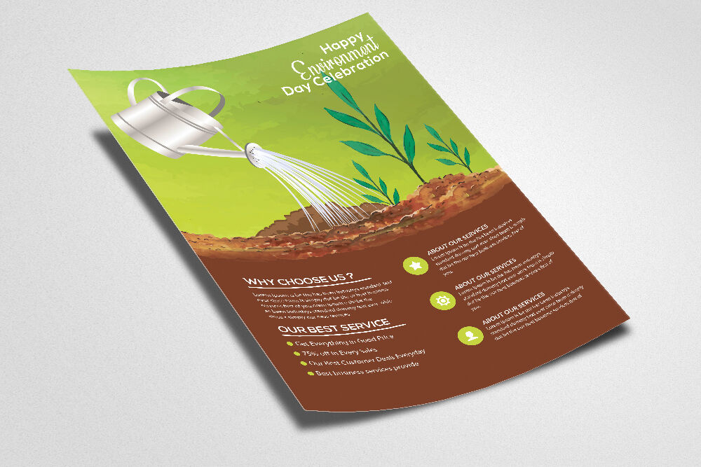 Happy Environment Day Celebration Flyer By Designhub Thehungryjpeg Com