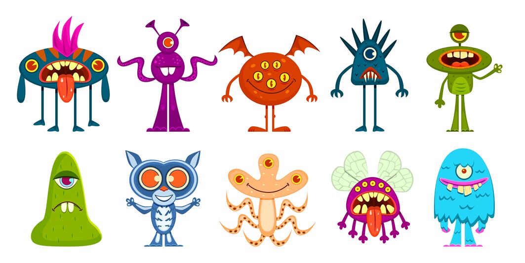 scary cartoon monsters