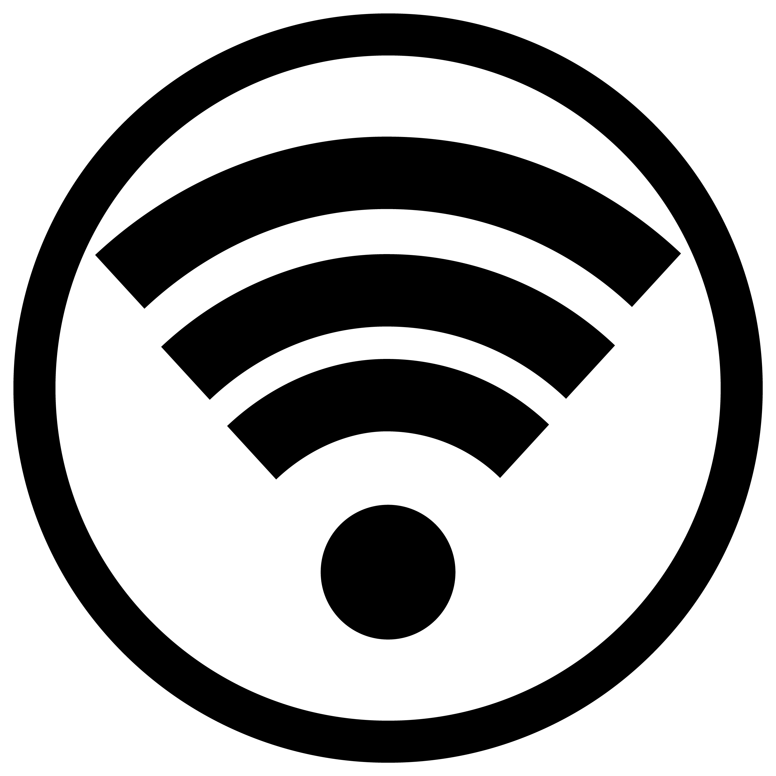 Wifi icon black white vector By 09910190 | TheHungryJPEG.com