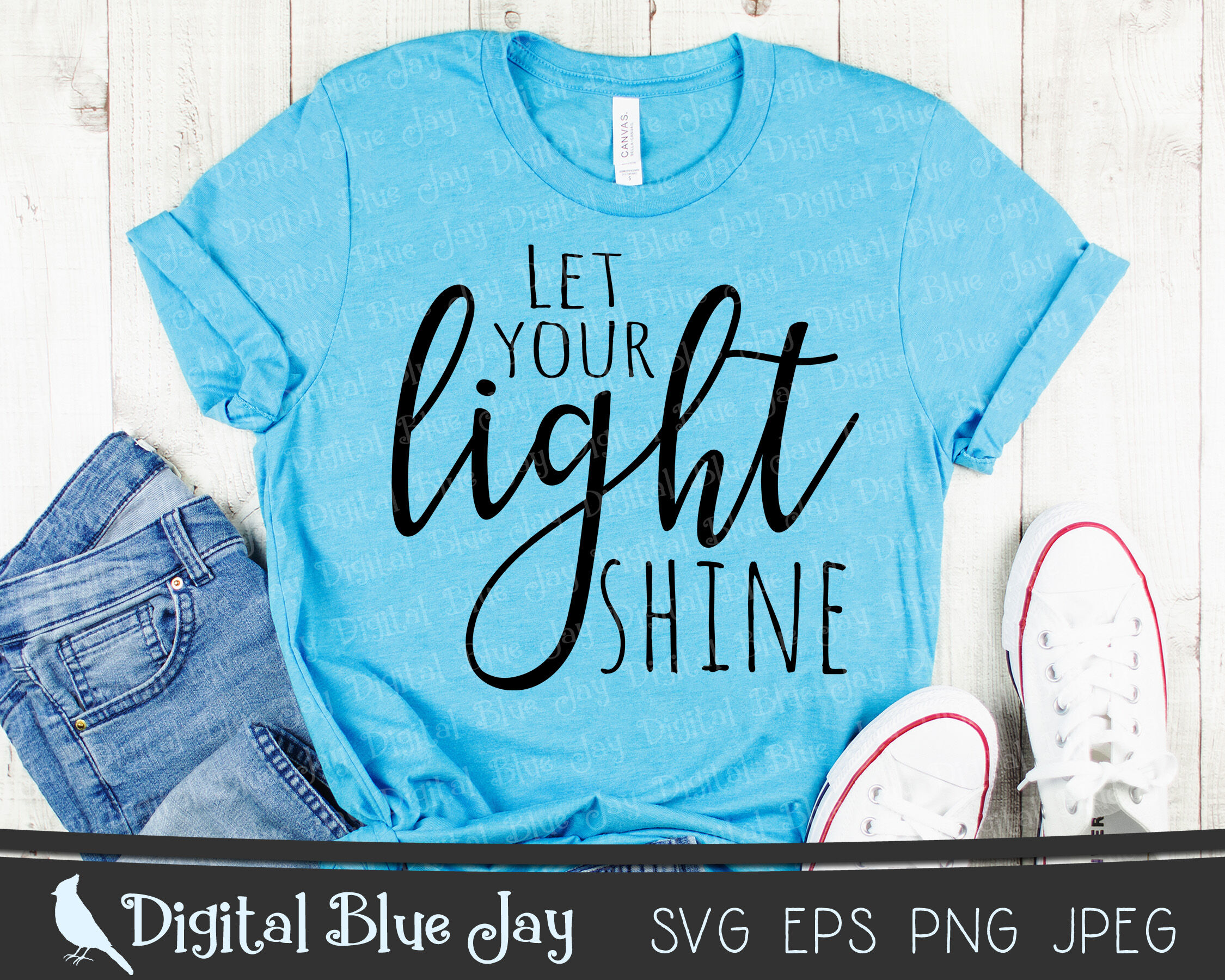 Let Your Light Shine Christian Bible Verse SVG PNG Cut File By Digital ...