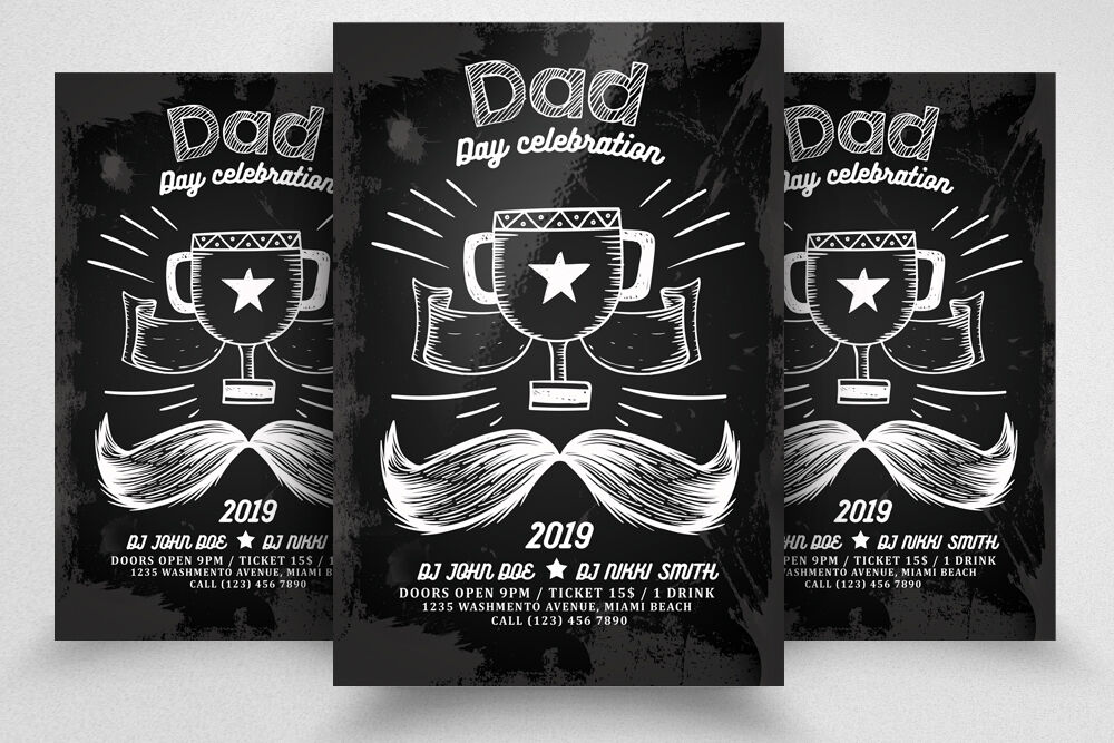 Father S Day Celebration Flyer Template By Designhub Thehungryjpeg Com