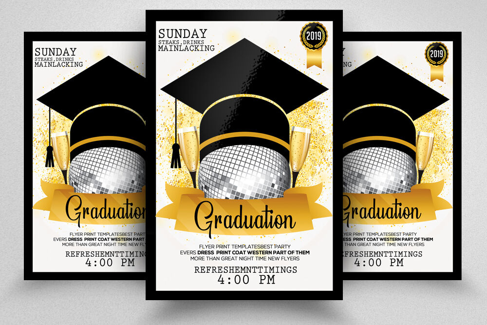 Graduation Party Night Flyer / Poster By Designhub | TheHungryJPEG