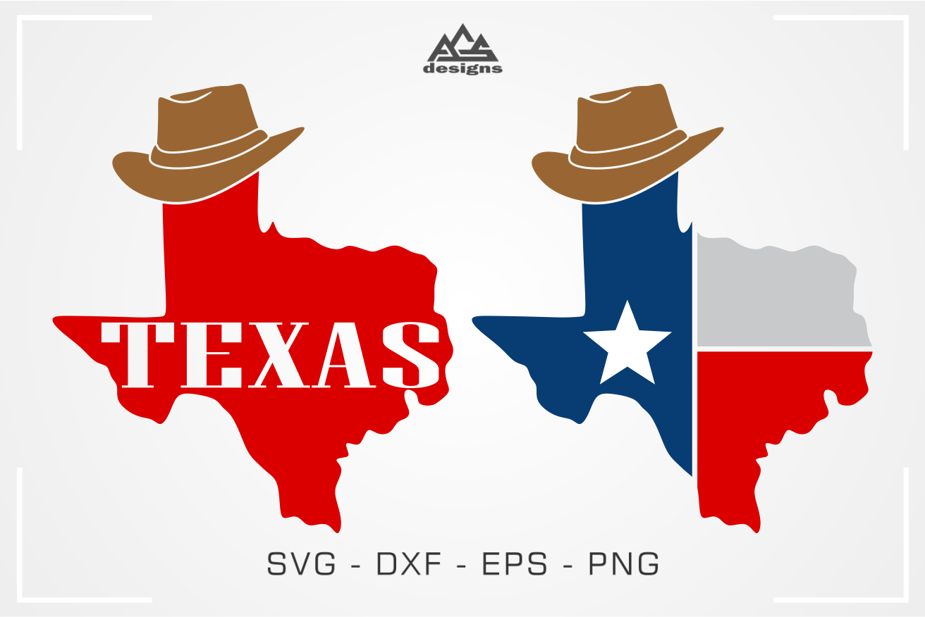Texas State Map Cowboy Svg Design By Agsdesign Thehungryjpeg Com