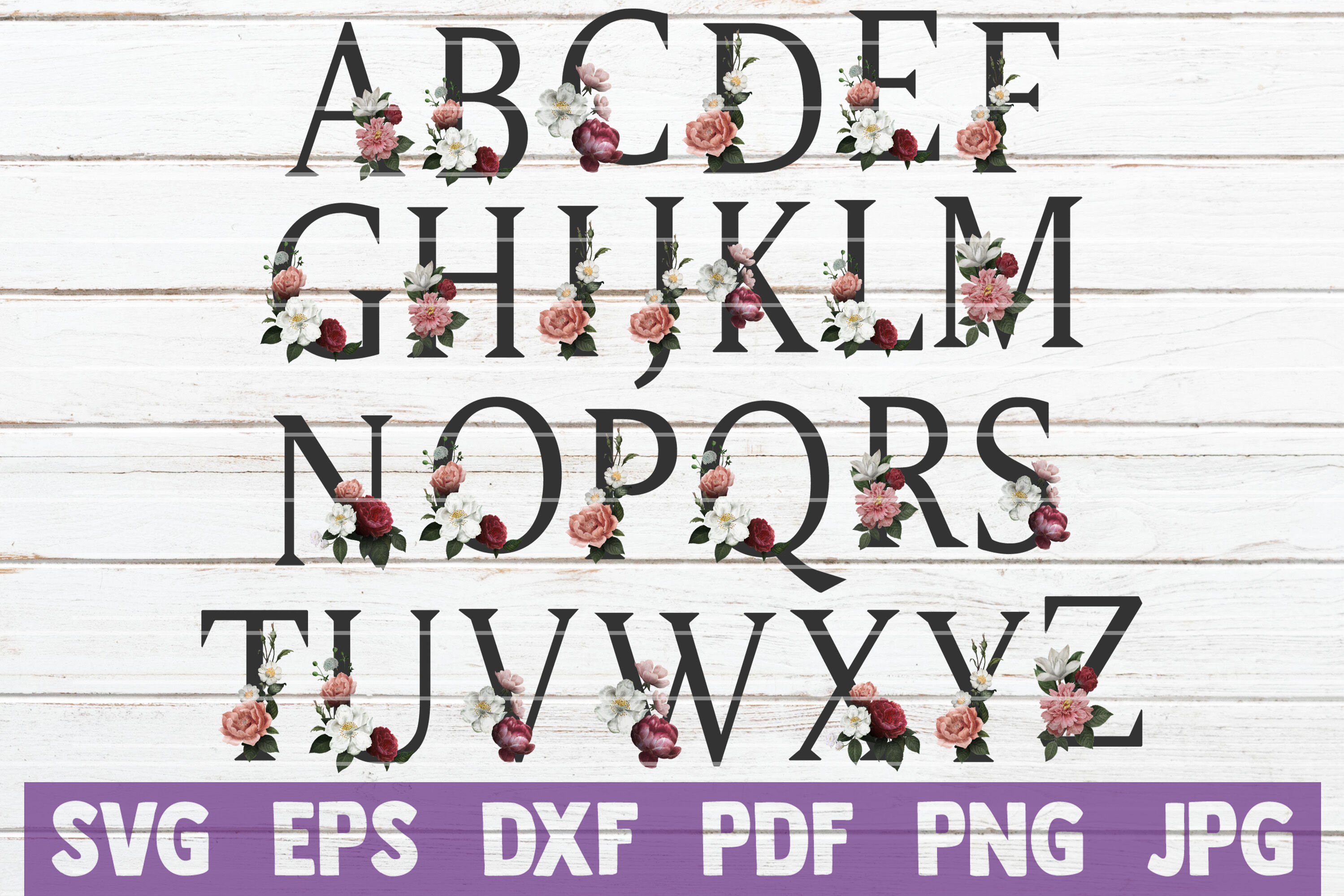 Download Watercolor Floral Alphabet Svg Cut File By Mintymarshmallows Thehungryjpeg Com