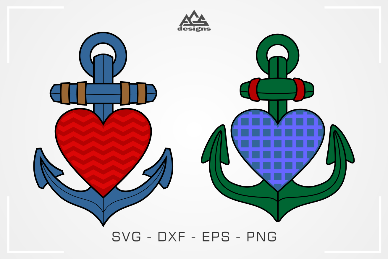 Anchor Heart Love Svg Design By AgsDesign | TheHungryJPEG