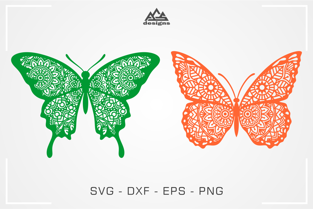 Cute Butterfly Mandala Svg Design By AgsDesign ...