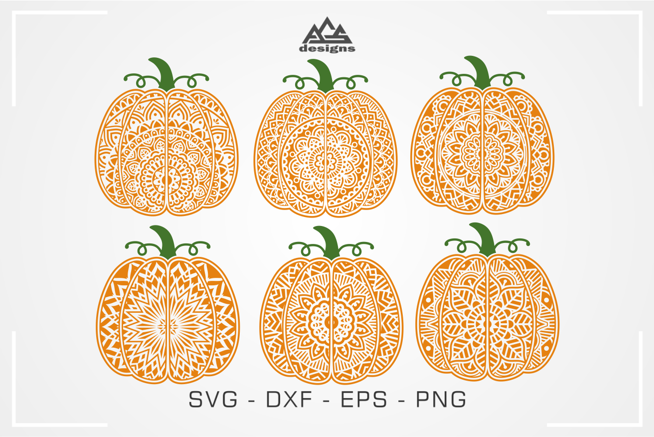 Download 6 Pumpkin Mandala Fall Svg Design By AgsDesign ...