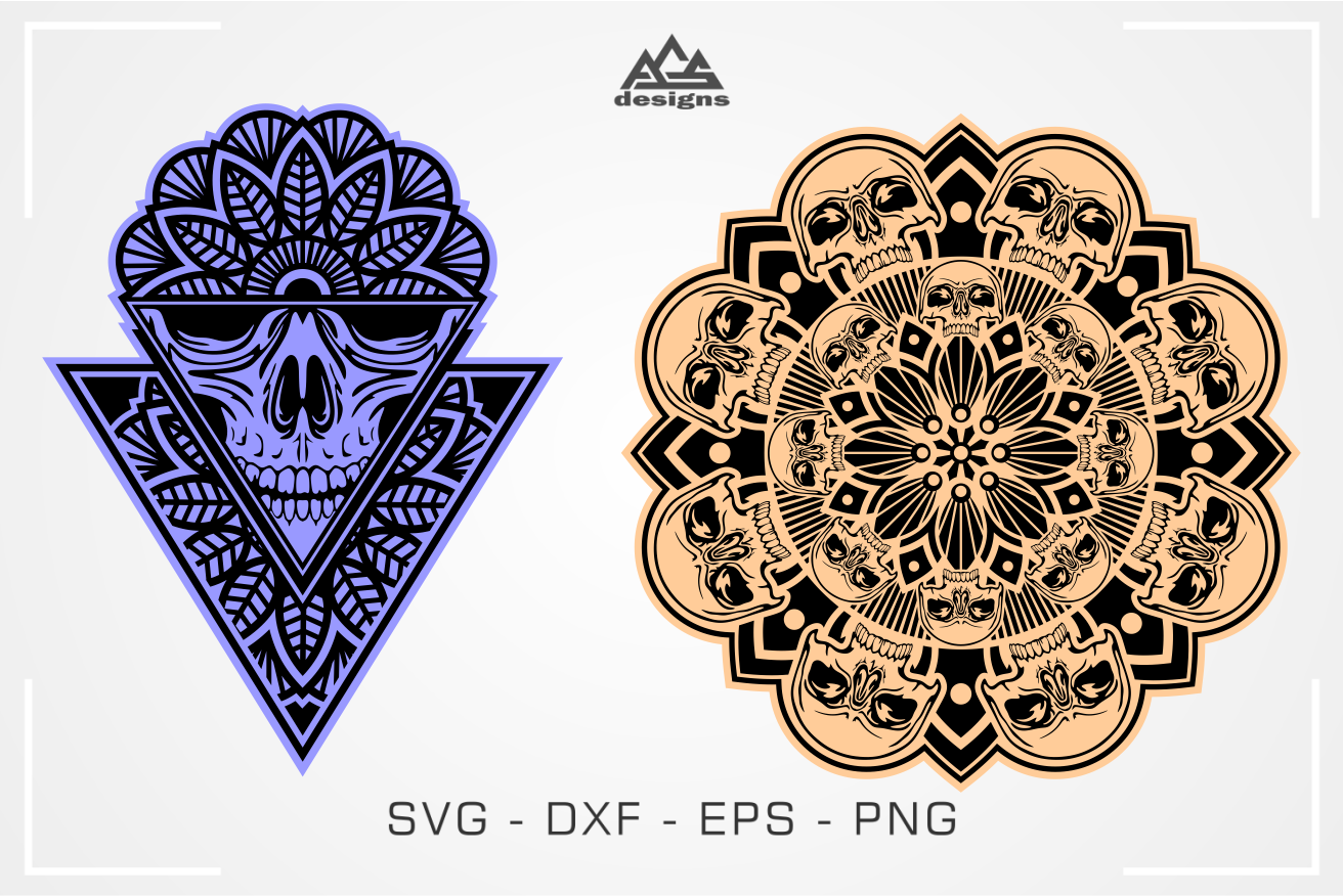 Download Skull Mandala Art Svg Design By Agsdesign Thehungryjpeg Com