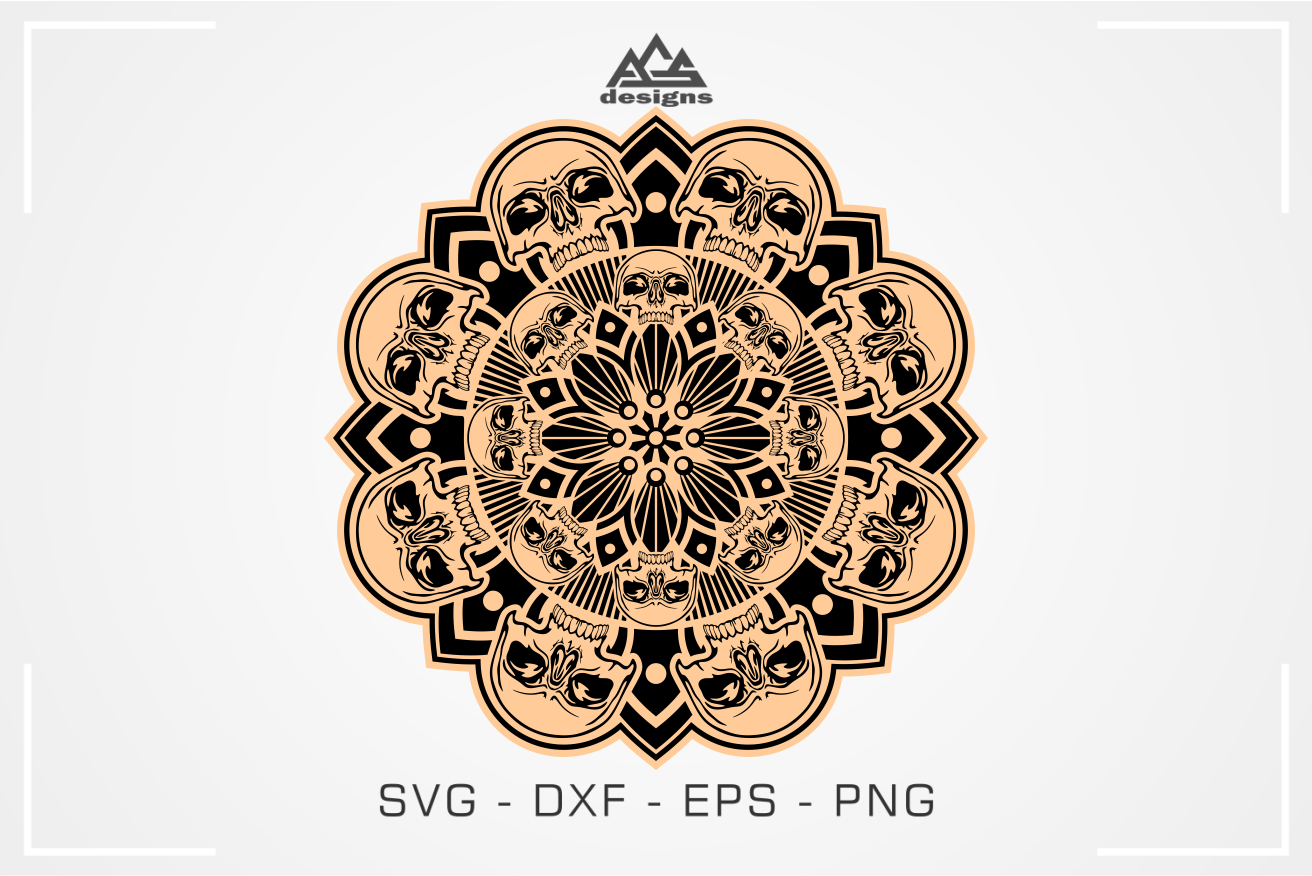 Download Skull Mandala Art Svg Design By Agsdesign Thehungryjpeg Com