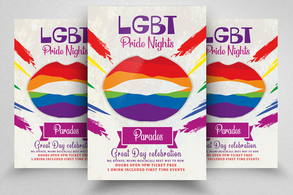 LGBT Pride Night Flyer / Poster By Designhub | TheHungryJPEG