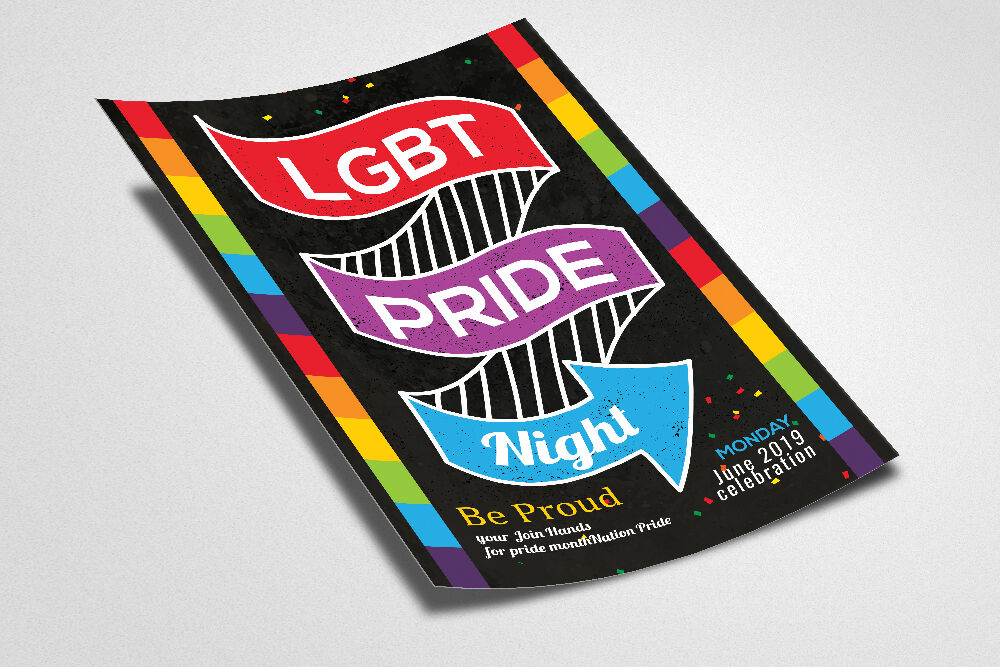 LGBT Pride Night Flyer Template By Designhub | TheHungryJPEG