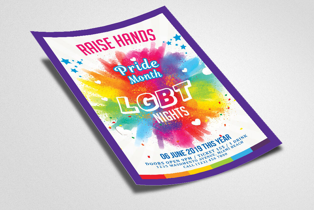 Lgbt Pride Event Flyer Template By Designhub Thehungryjpeg Com