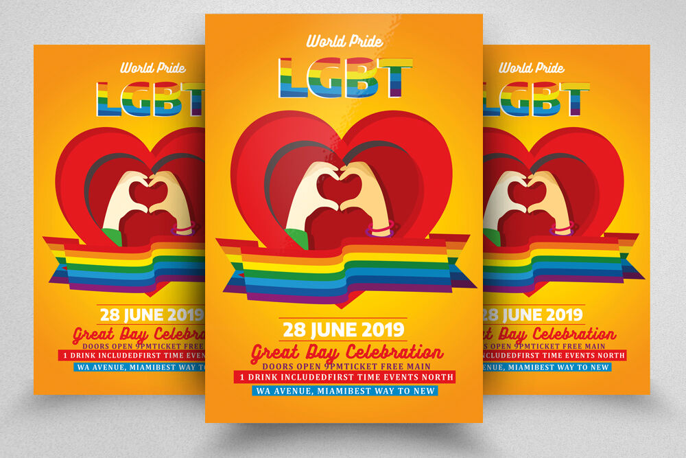 Lgbt Pride Flyer Template By Designhub Thehungryjpeg Com