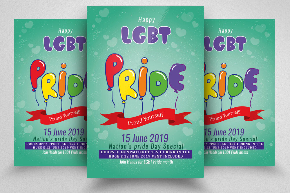 Lgbt Pride Flyer Poster Template By Designhub Thehungryjpeg Com