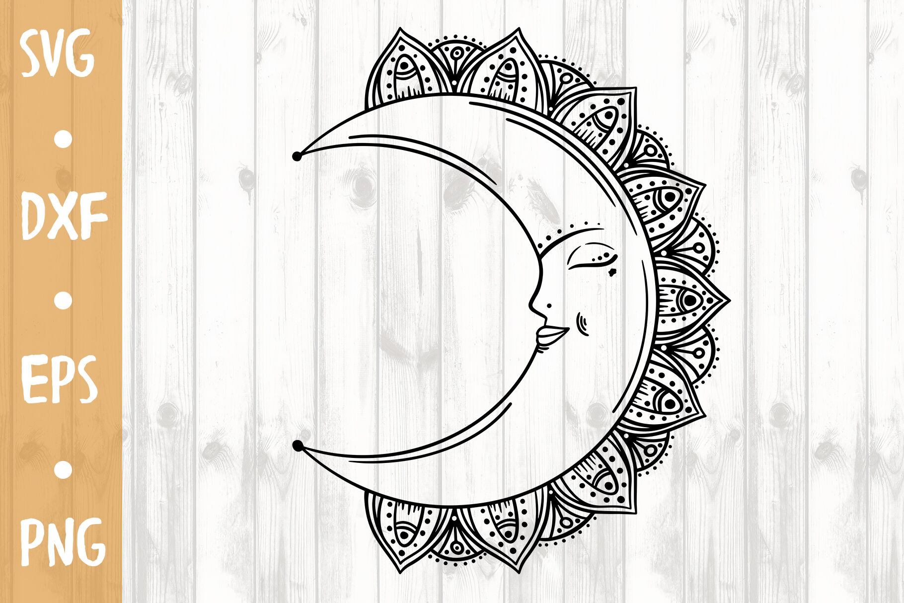 Mandala Moon Svg Cut File By Milkimil Thehungryjpeg Com