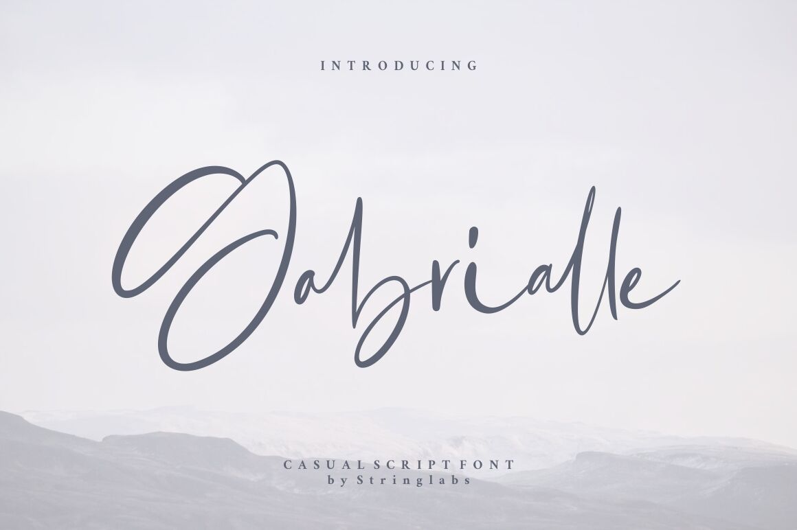 Gabrialle Casual Script Font By Stringlabs Thehungryjpeg Com