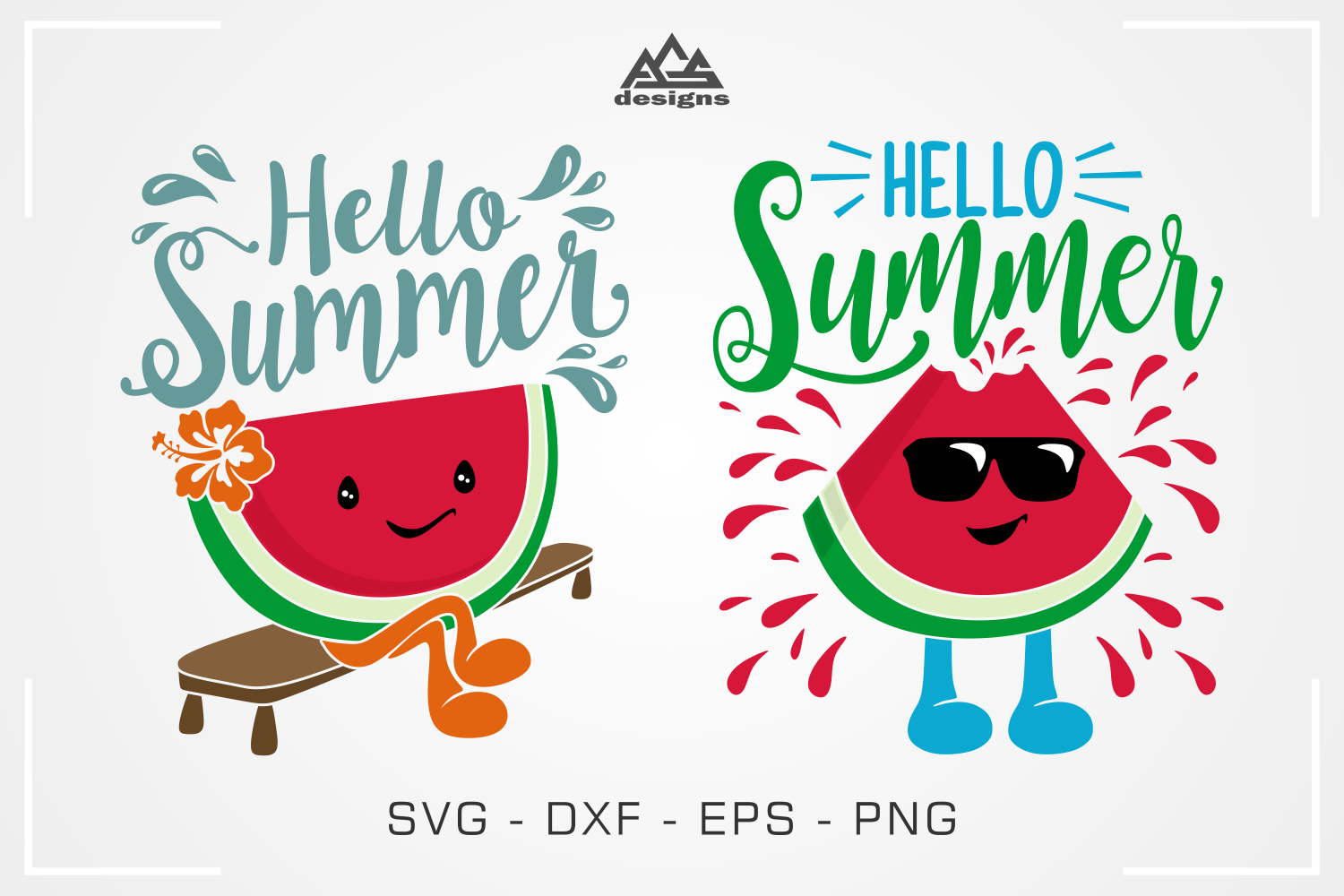Hello Summer Watermelon Svg Design By AgsDesign ...
