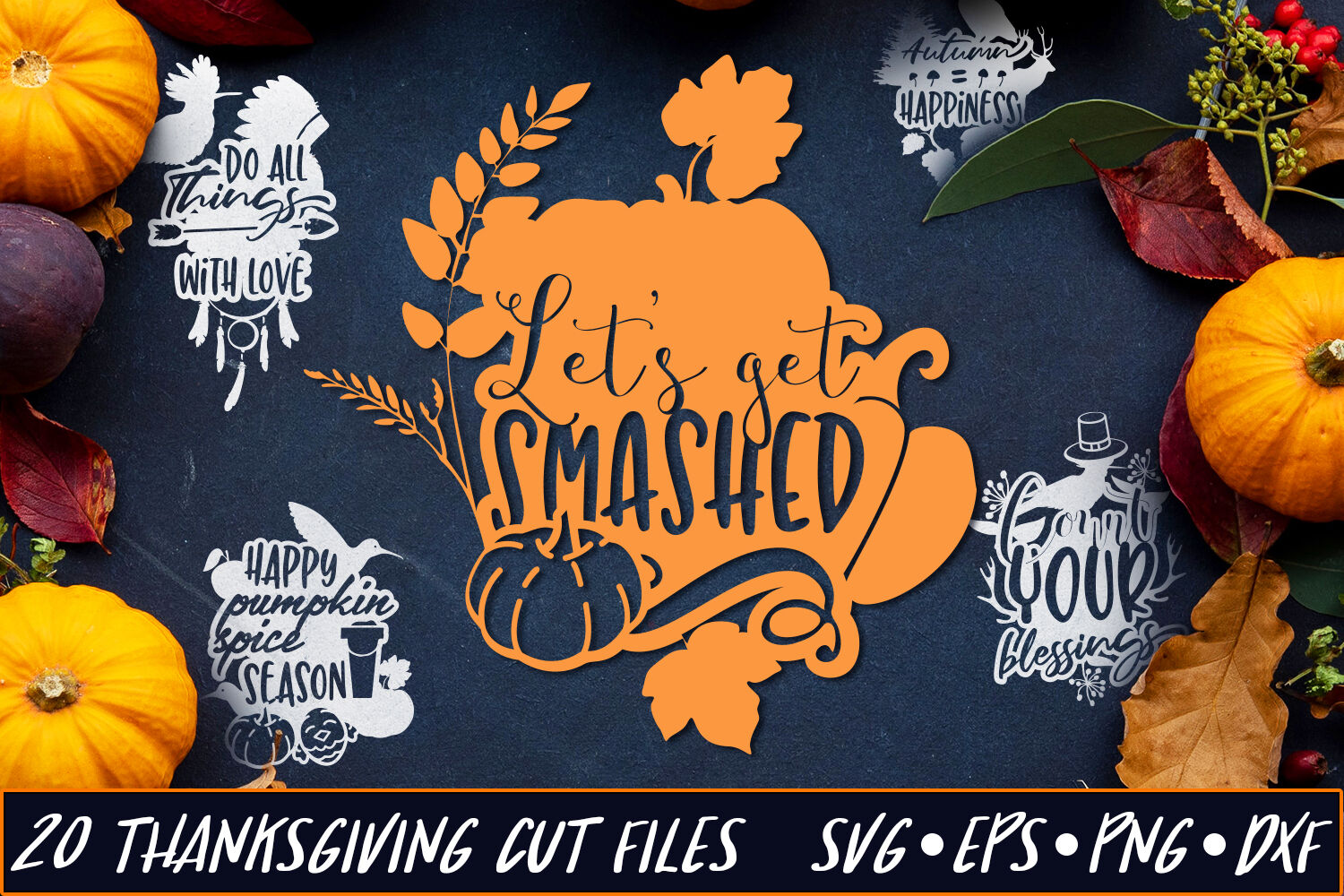 Thanksgiving SVG Files Bundle By Craft-N-Cuts | TheHungryJPEG