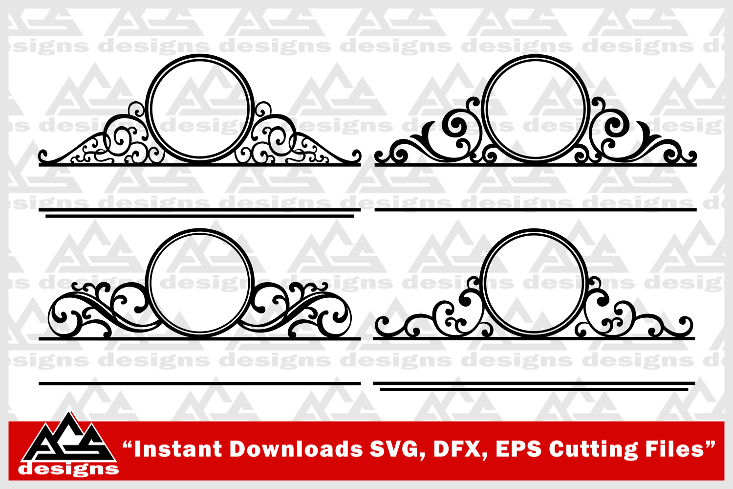 Download Mailbox Monogram Frame Svg Design By Agsdesign Thehungryjpeg Com