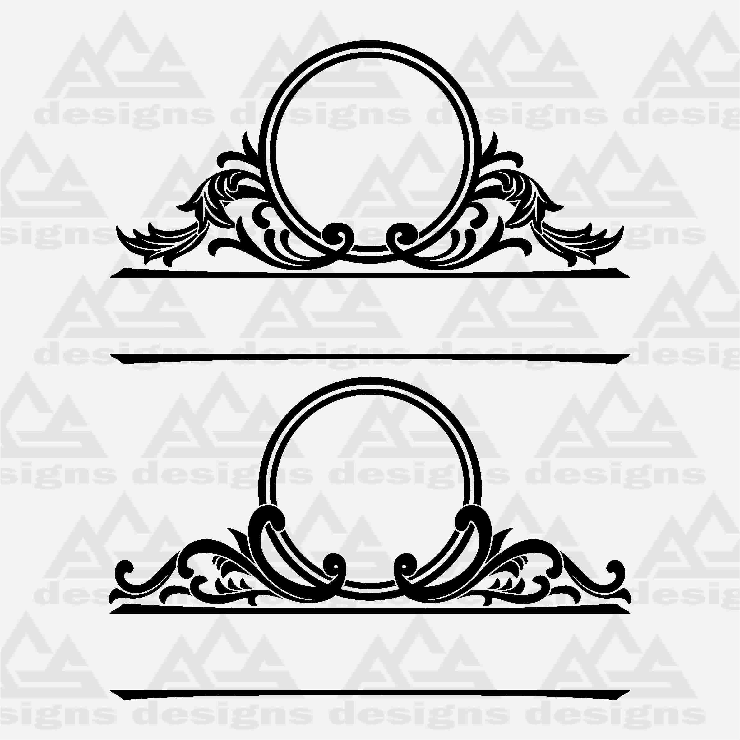 Download Mailbox Monogram Frame Svg Design By AgsDesign | TheHungryJPEG.com