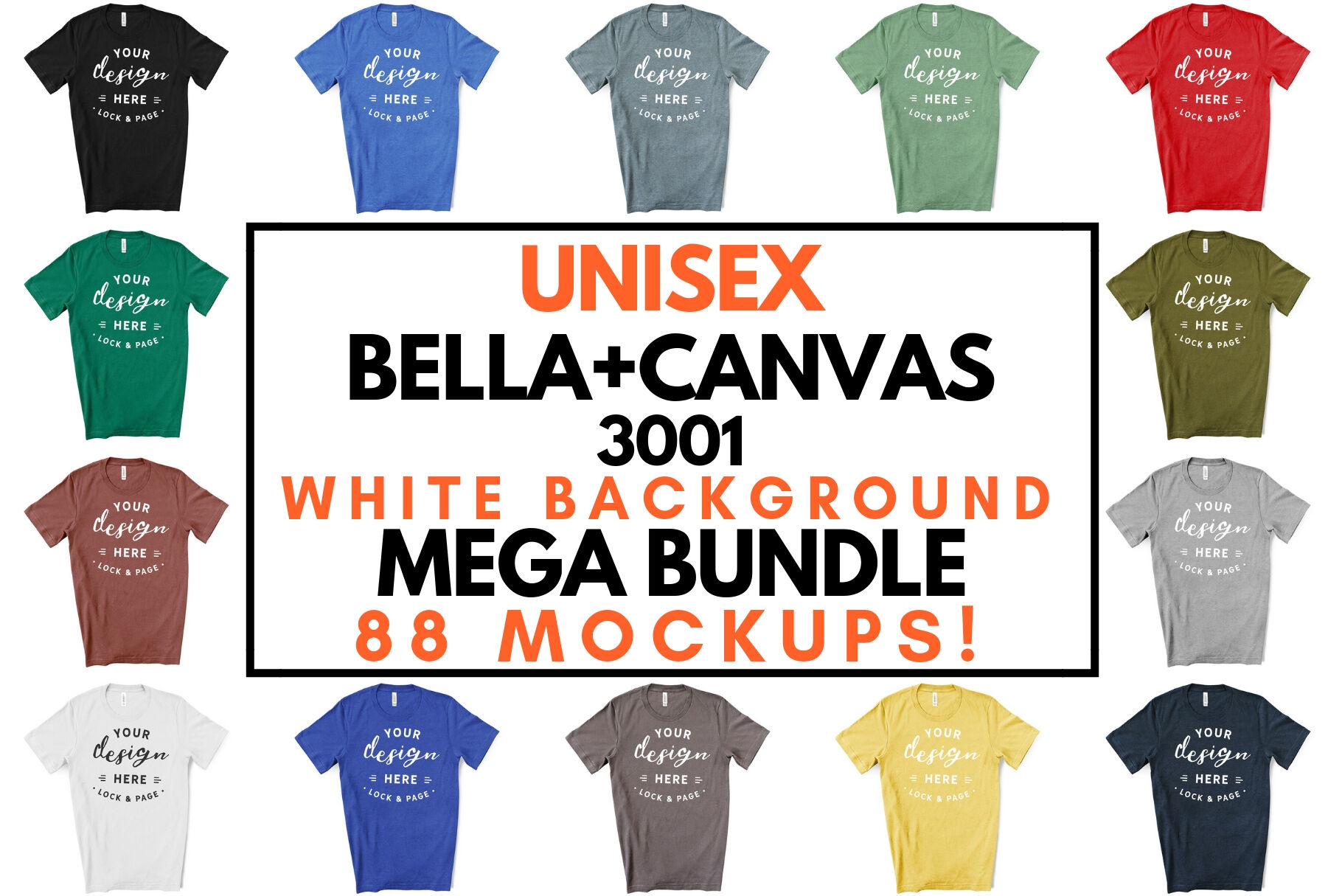 Download The Ultimate Tshirt Mockup Mega Bundle Bella Canvas Next Level Gildan By Lock And Page Thehungryjpeg Com