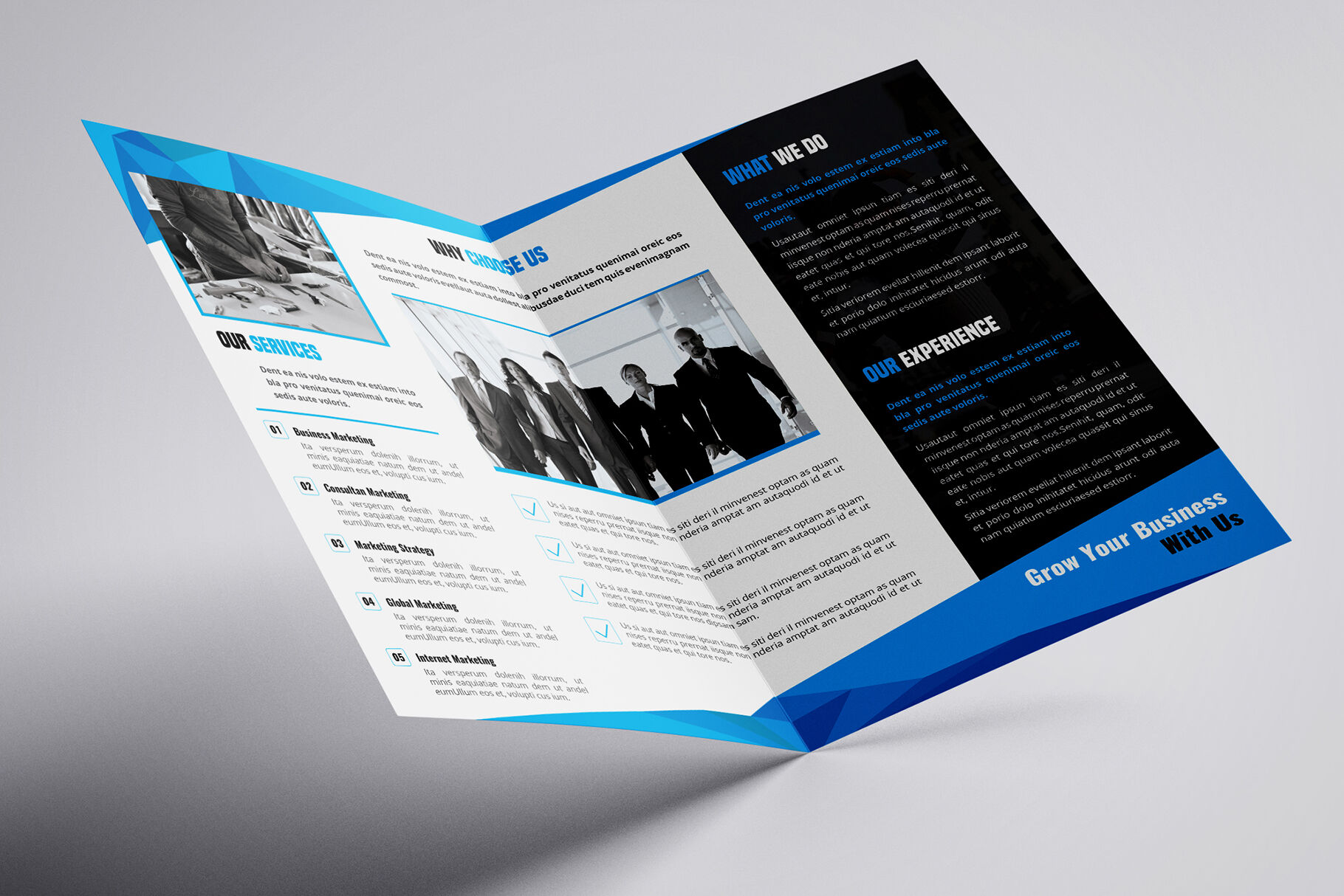 Byfold - A23 Company Profile Bifold Brochure Template By StringLabs Pertaining To Bi Fold Menu Template