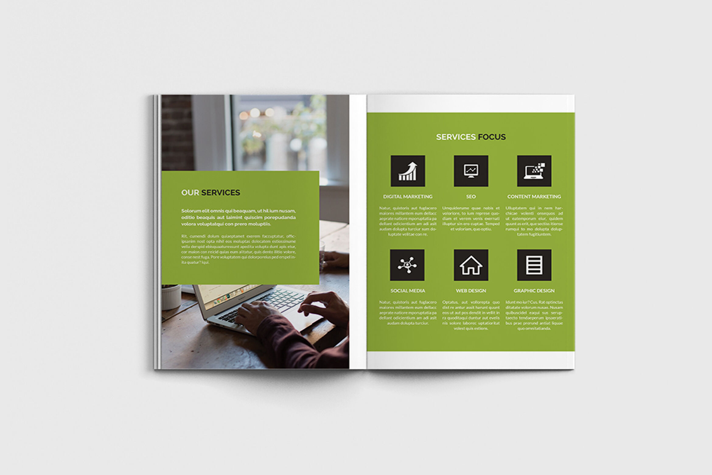 DigiKit - A4 Digital Marketing Brochure Template By StringLabs |  TheHungryJPEG