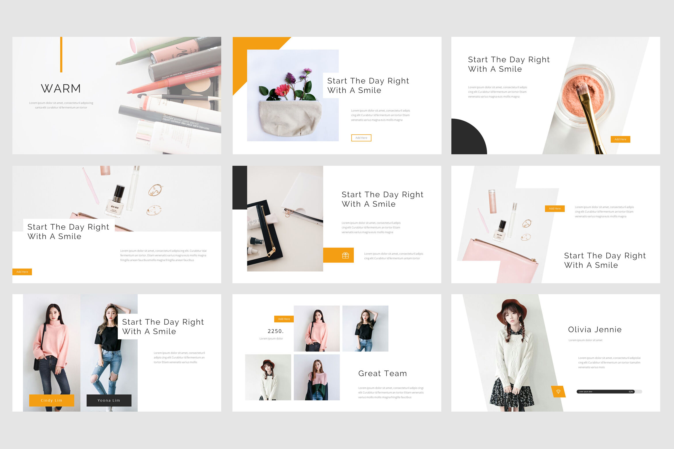 Warm A Beauty And Cosmetics PowerPoint Presentation Template By 