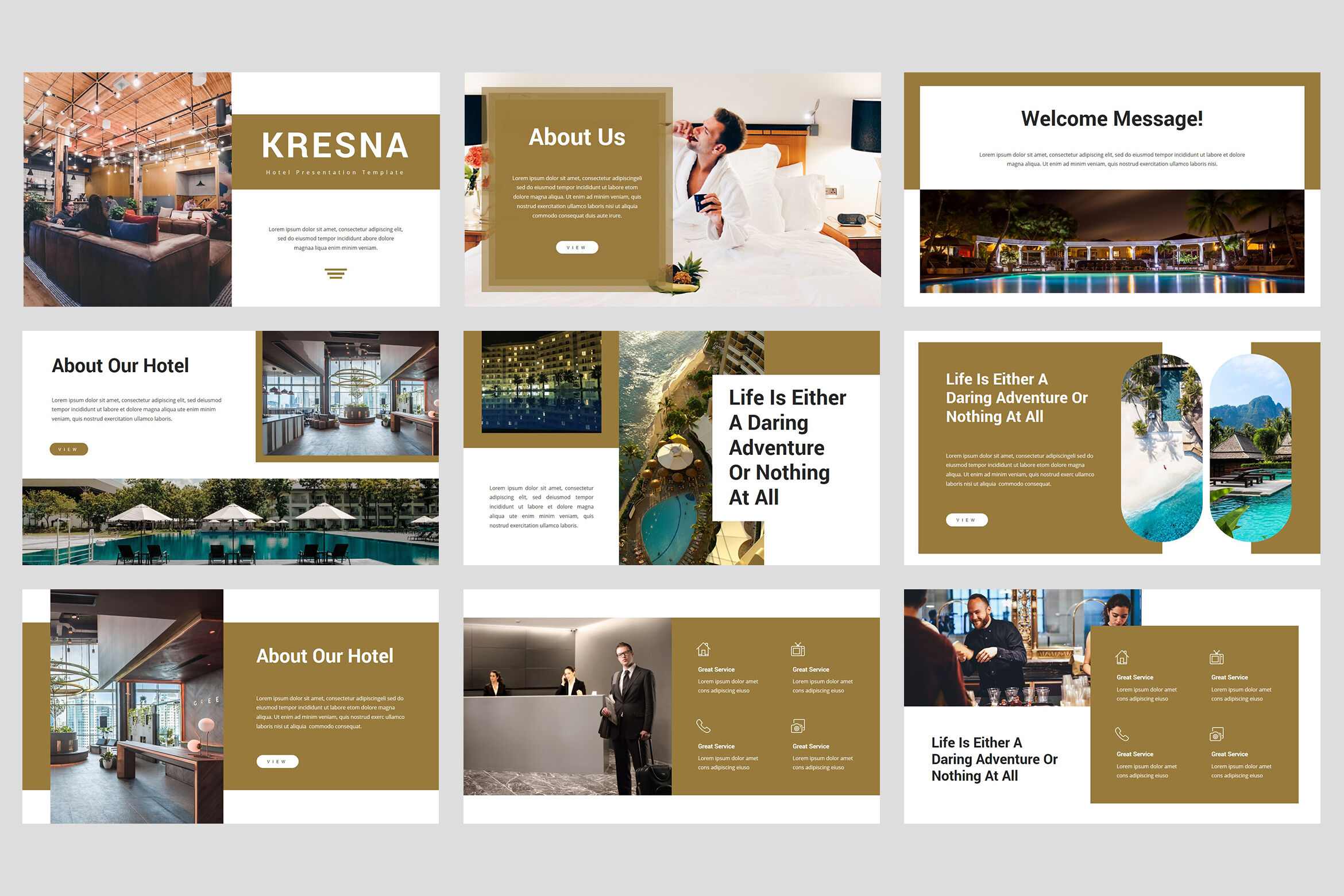 Kresna Hotel PowerPoint Template By StringLabs TheHungryJPEG