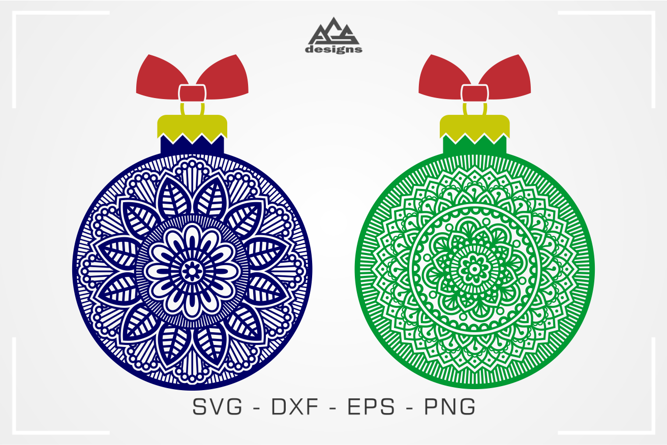 CHristmas Bulb Mandala Svg Cuttable Design By AgsDesign | TheHungryJPEG