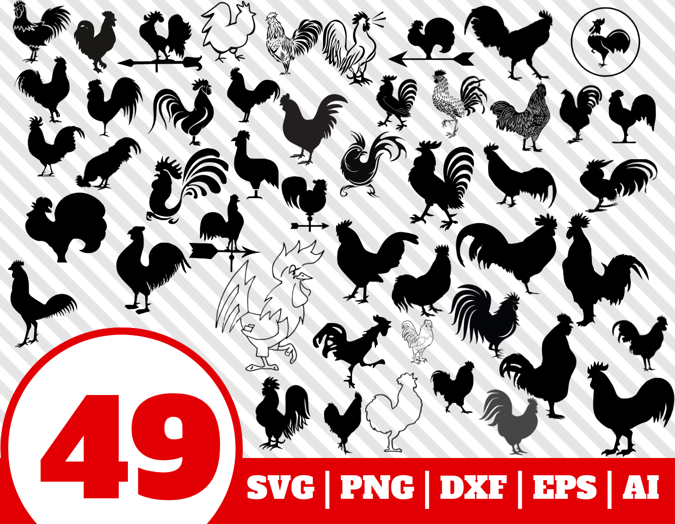 Free Free Layered Rooster Svg 591 SVG PNG EPS DXF File