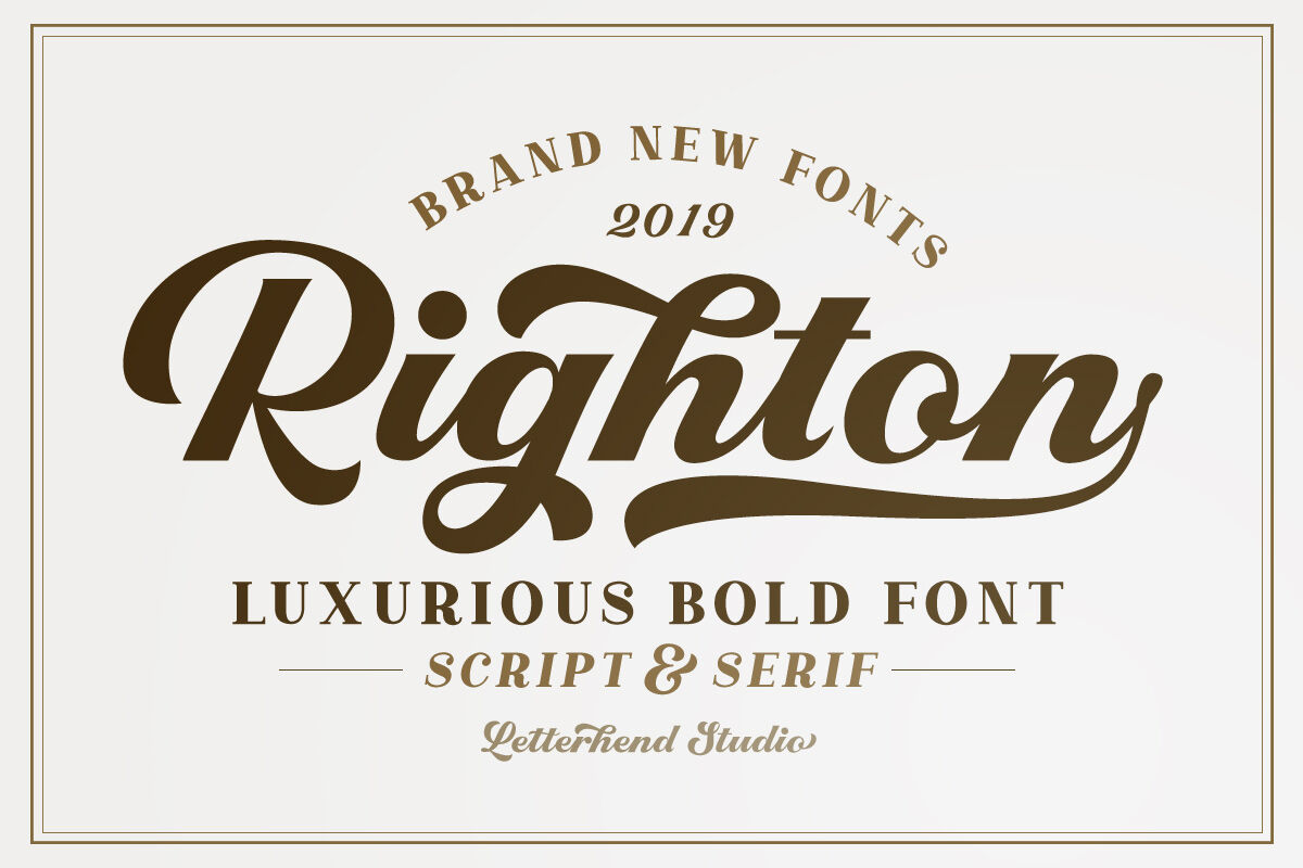 Righton Script Serif Font Duo By Letterhend Thehungryjpeg Com