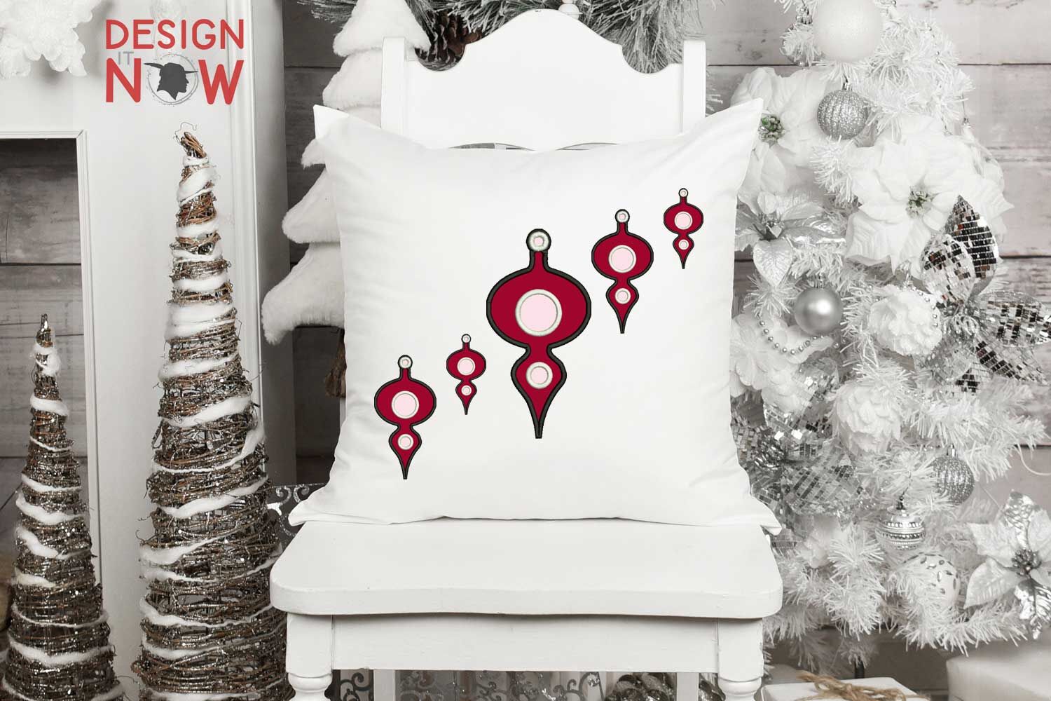 Bulb Applique Design Christmas Embroidery Design Holiday Applique By Digital Sketches Thehungryjpeg Com