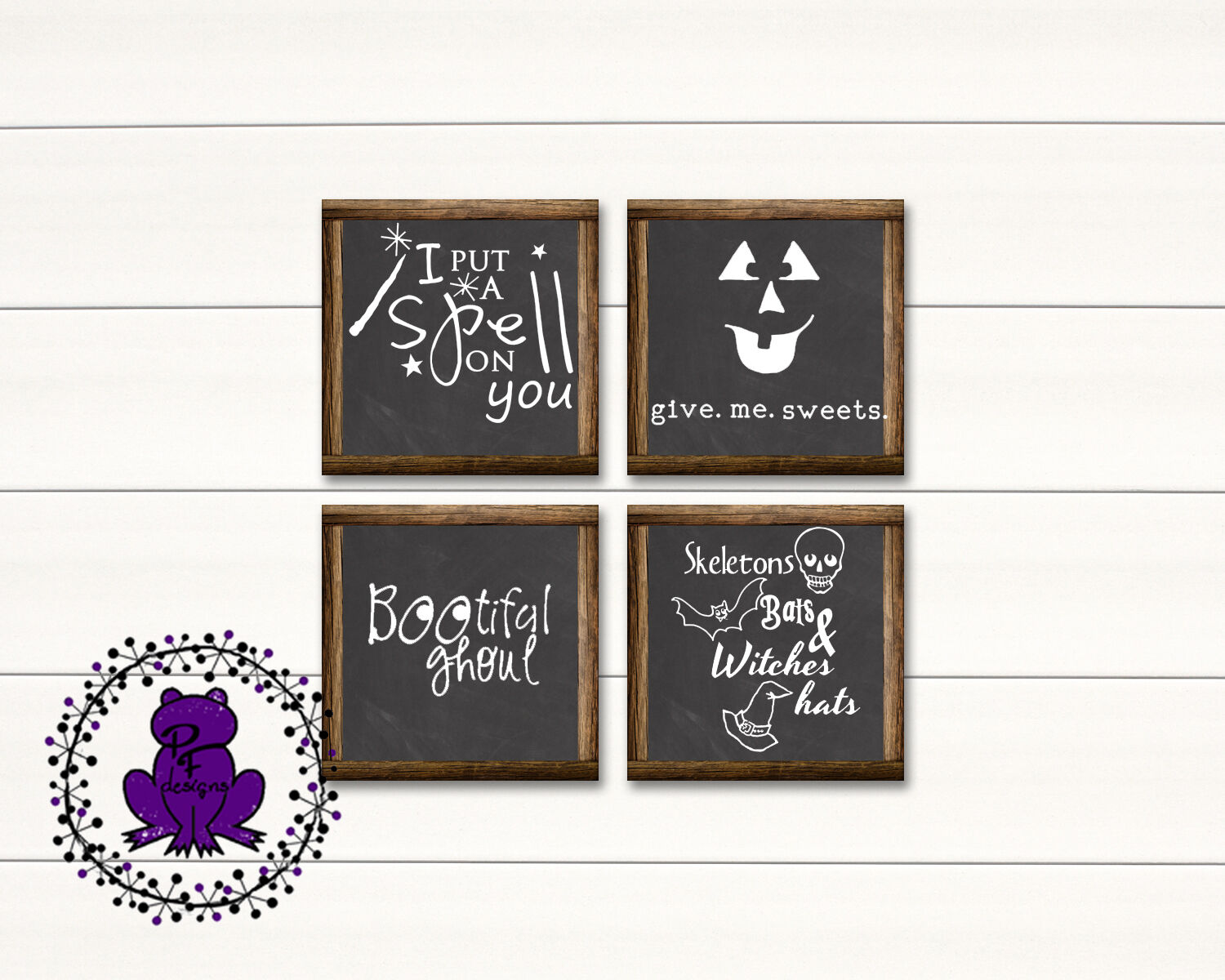 Bats Witches Hats Halloween Svg Cut Files By Purple Frog Designs Thehungryjpeg Com