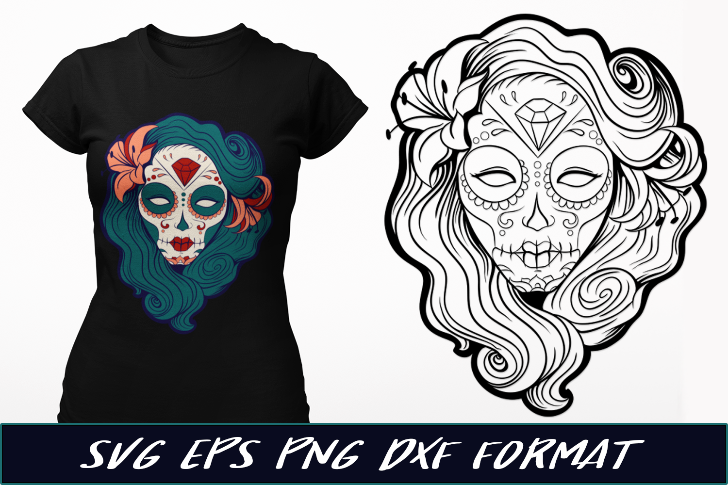 Download Free Download Images For New Design Svg Cf Girly Sugar Skull Svg Free