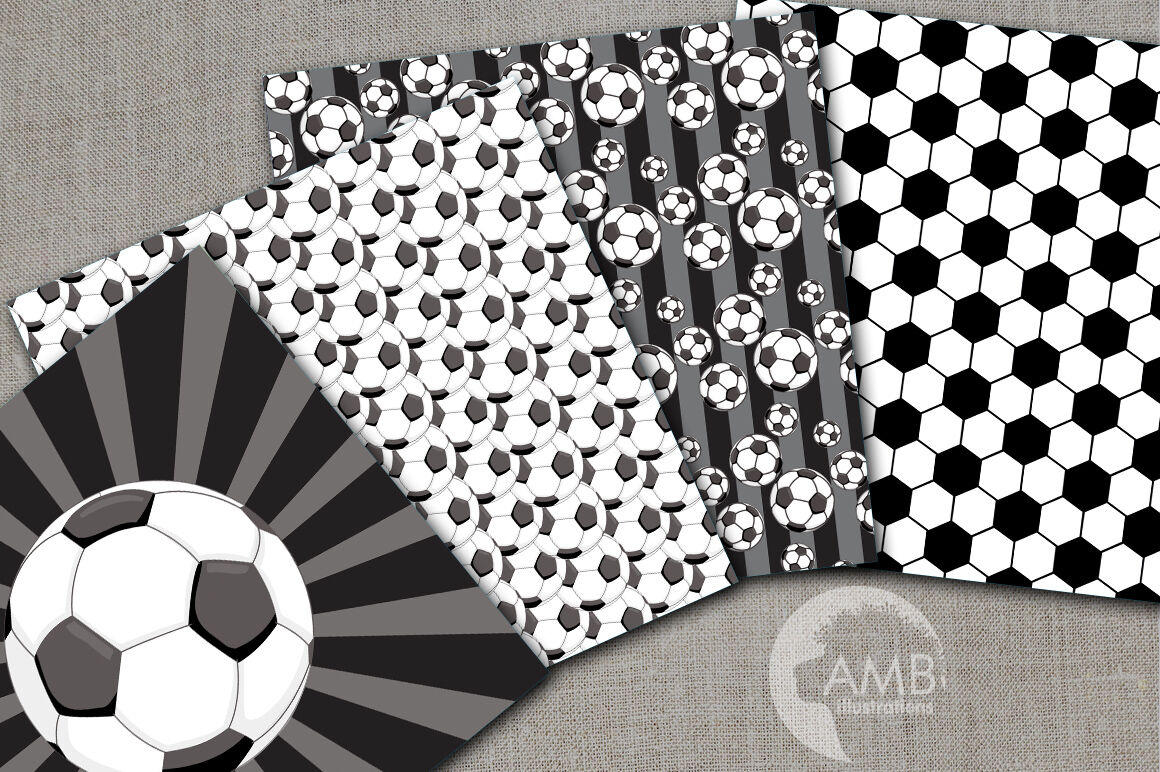 Sports Digital Paper Soccer Papers And Backgrounds Amb 1964 By Ambillustrations Thehungryjpeg Com