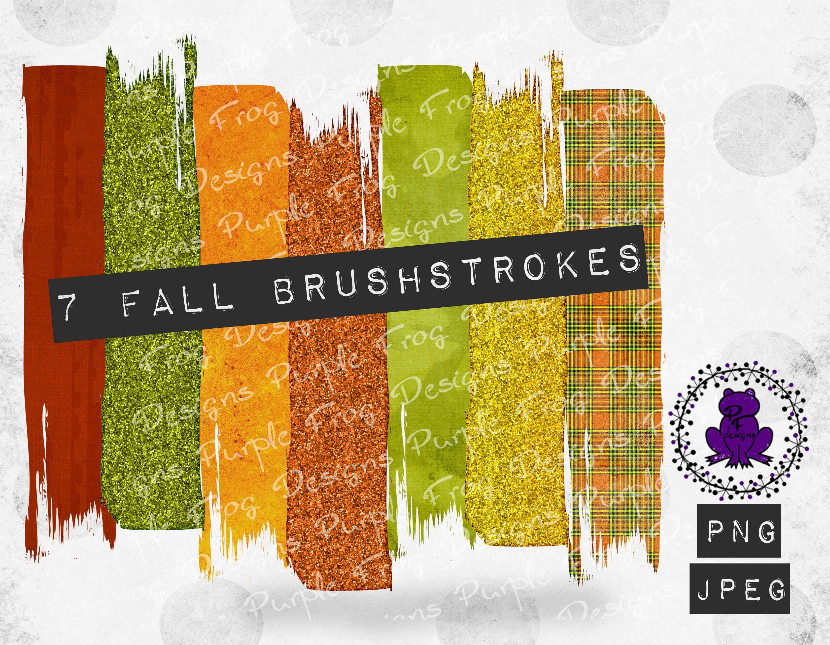 Brushstroke Bundle Fall Thanksgiving Halloween By Purple Frog Designs Thehungryjpeg Com