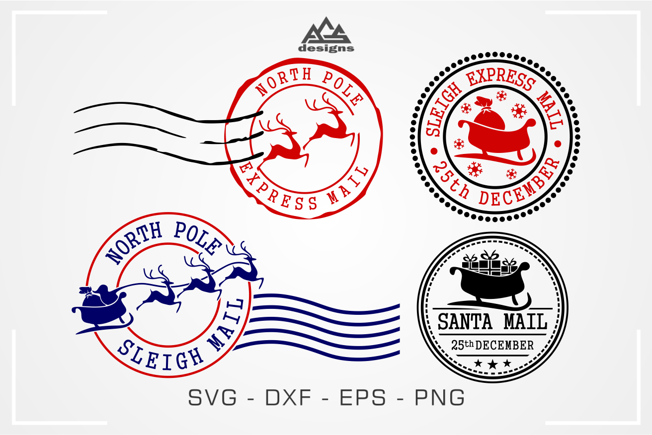 North Pole Mail Express Stamp Svg Design By AgsDesign TheHungryJPEG