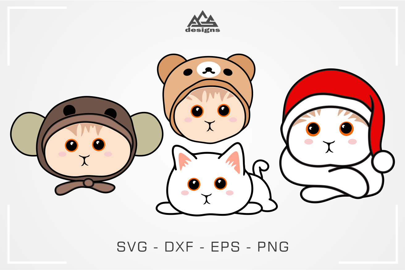 Cute Kitty Cat Svg Design By AgsDesign | TheHungryJPEG