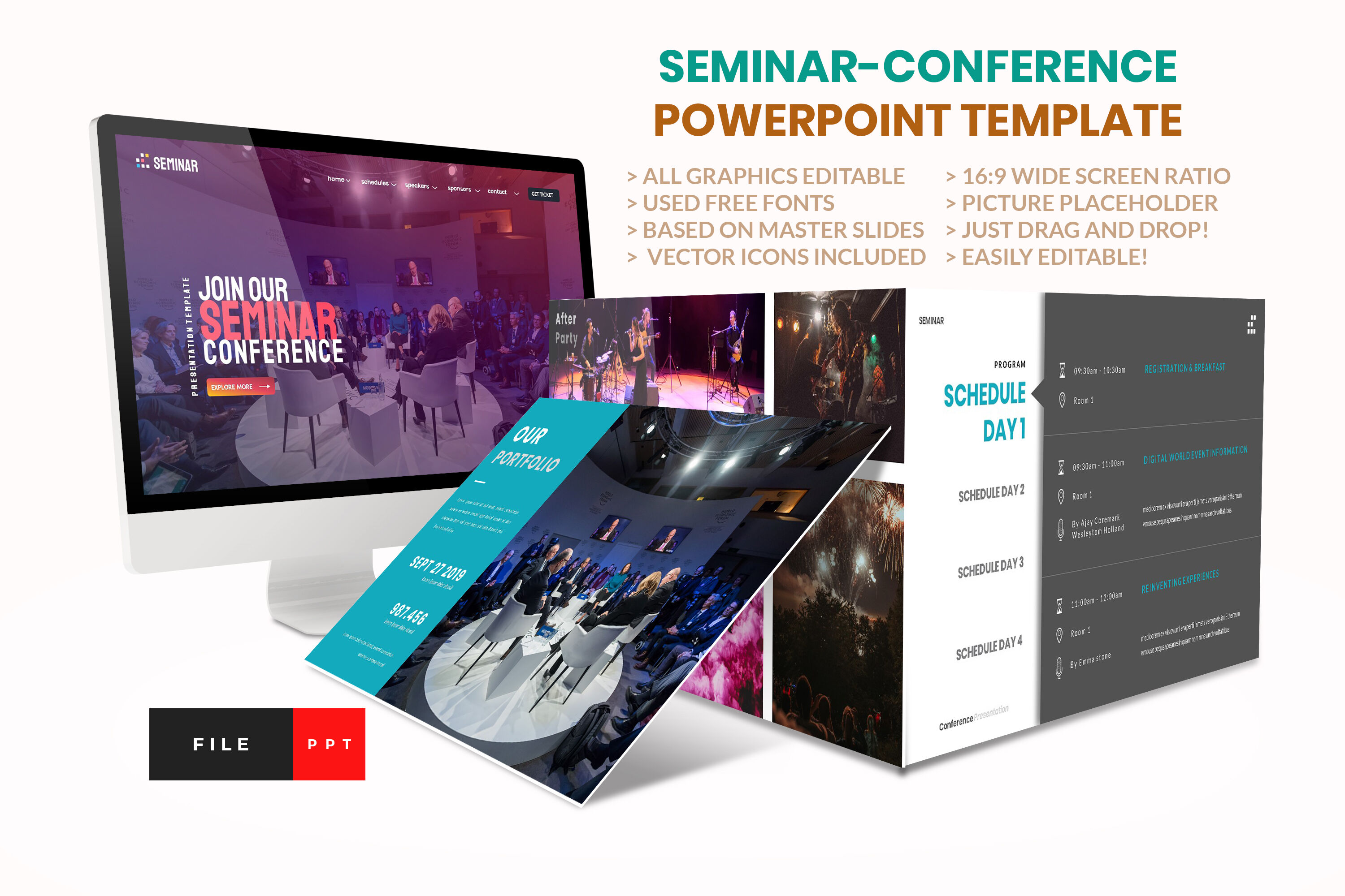 Seminar Conference PowerPoint Template By ArtStoreID