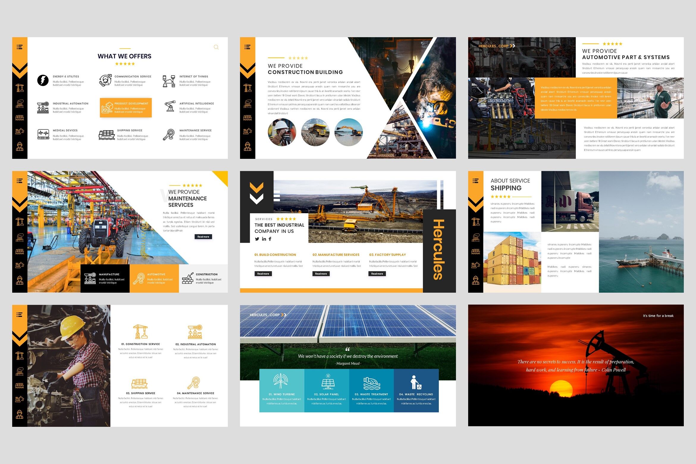 Industrial Factory PowerPoint Template By ArtStoreID TheHungryJPEG
